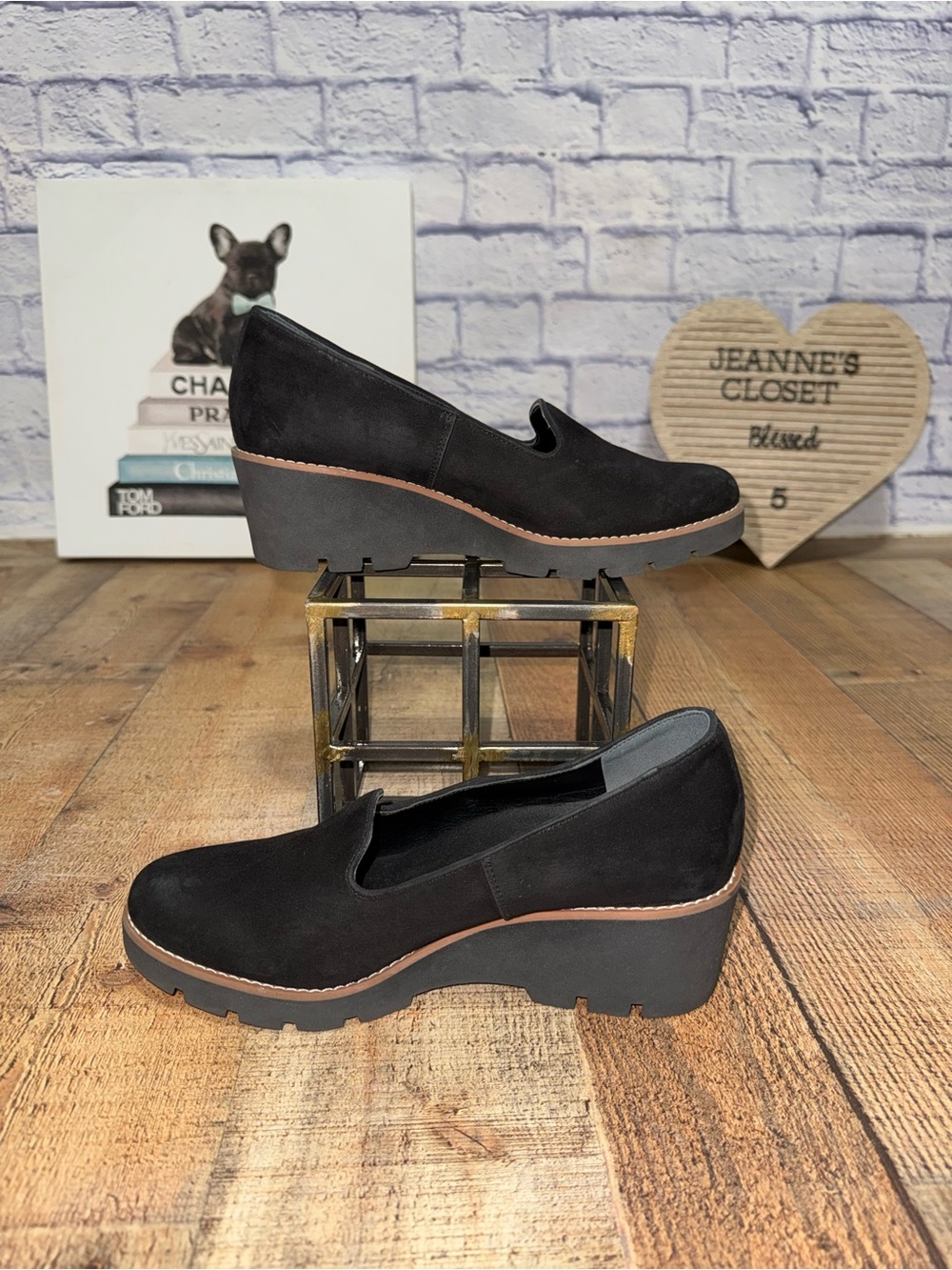 Vionic Willa Wedge Black Suede I7294L1001 Women's Size 8.5 Medium - Picture 3 of 12